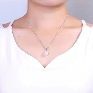Elegant S925 silver and fresh water pearl Necklace